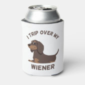 Witzige Dackel - Ich reise über meine Dackel - Hun Dosenkühler (Kanne Rückseite)