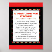 Witzige Dinge, die ich aus meinem Havanese gelernt Poster (Vorne)