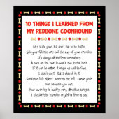 Witzige Dinge, die ich aus meiner Redbone-Affe gel Poster (Vorne)