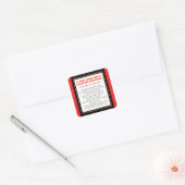 Witzige Dinge, die ich vom Cavalier King Charles g Quadratischer Aufkleber (Umschlag)