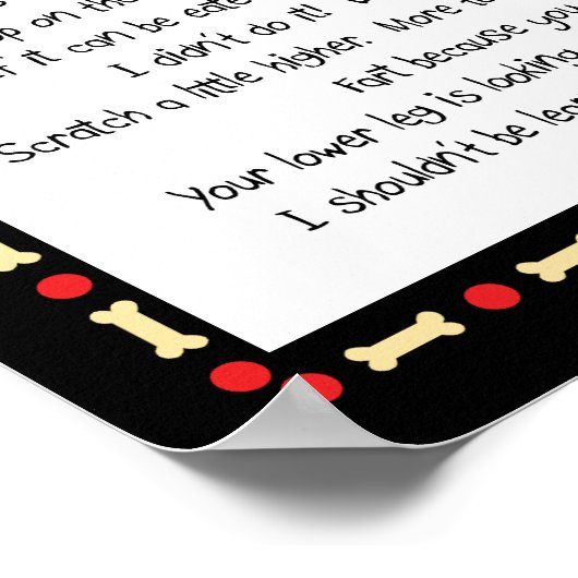 Witzige Dinge, die ich von meinem irischen Setter  Poster (Ecke)