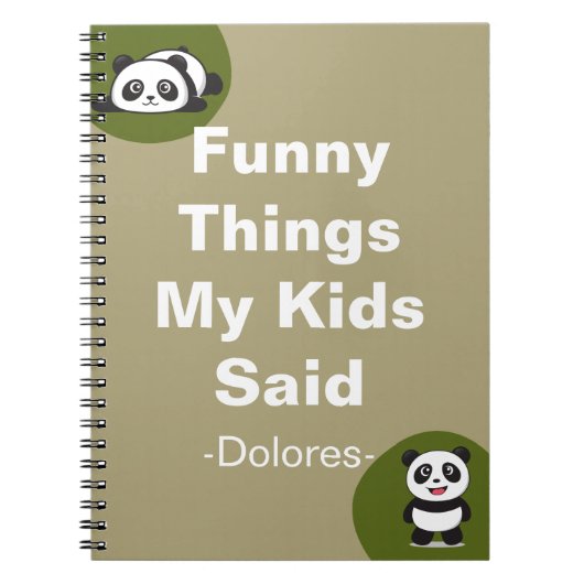 Witzige Dinge, die meine Kinder sagten Notizblock (Vorderseite)