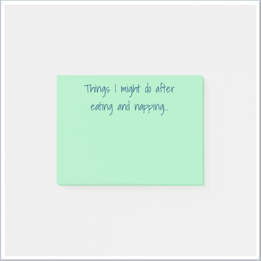 Witzige Dinge zu tun, nachdem Napping Post Es Hinw Post-it Klebezettel