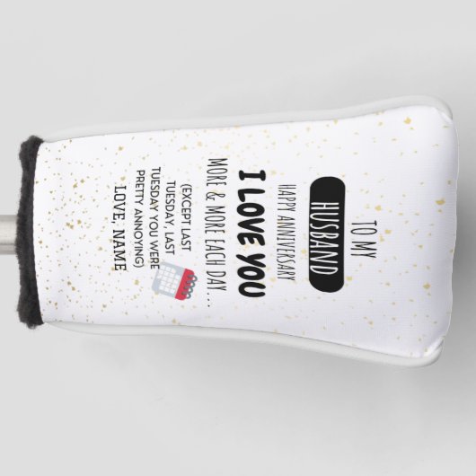 Witzige Ehefrau für den Spaß von Husband anlässlic Golf Headcover (Vorderseite)