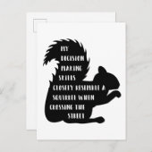 Witzige Entscheidung zum Eichhörnchen Postkarte (Vorne/Hinten)