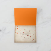 witzige Erntedank-Kürbis auf Heuballen Karte (Innenseite)