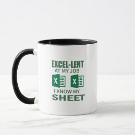 witzige Excel SpreadSheet Coffee Tasse for Account