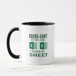 witzige Excel SpreadSheet Coffee Tasse for Account