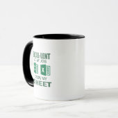 witzige Excel SpreadSheet Coffee Tasse for Account (Vorderseite Links)