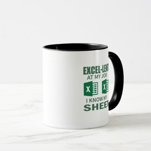 witzige Excel SpreadSheet Coffee Tasse for Account (VorderseiteRechts)