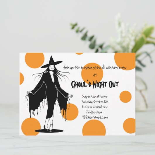 Witzige Frau Einladung (Stehend Vorderseite)