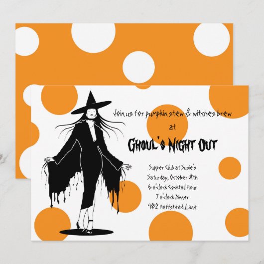 Witzige Frau Einladung (Vorne/Hinten)