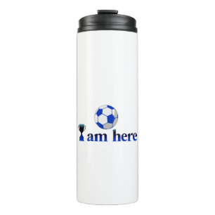 Witzige Fußballtasse - Ich bin hier Thermosbecher