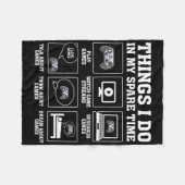 Witzige Gamer-Dinge, die ich in meiner Freizeit sp Fleecedecke (Vorderseite (Horizontal))