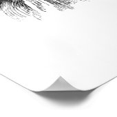 Witzige Gefälligkeit zwischen dem Menschen und dem Poster (Ecke)