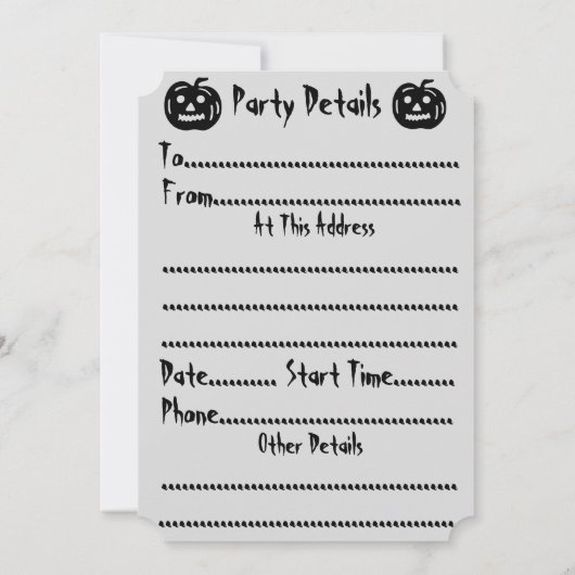 witzige Geister schreien Boo für Heilwasser Einladung (Rückseite)