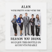 witzige Geschenkgutscheine für Boss aus den GRÜNDE Weinetikett (Einzelnes Label)