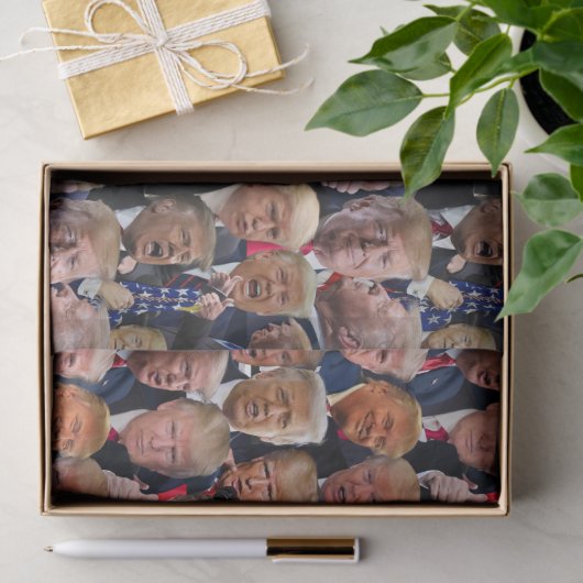 Witzige Gesichter Trumps Seidenpapier (Geschenk)