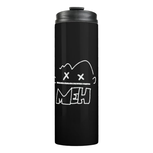 witzige Gesichtsemoji Thermosbecher (Vorderseite)