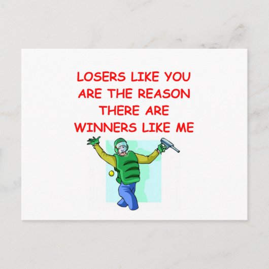 witzige Gewinner und Verlierer Postkarte (Vorderseite)