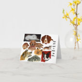 Witzige Gewohnheiten von Hunden bei Katzen Karte (Gelbe Blume)