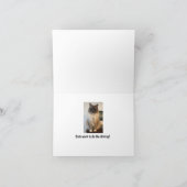 Witzige Gewohnheiten von Hunden bei Katzen Karte (Innenseite)