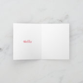 Witzige Grußkarte, Giraffe und Maus Sprichwort Hi Karte (Innenseite)