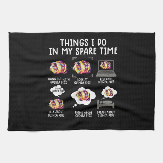 Witzige Guinea schwänzt Dinge, die ich in meiner F Geschirrtuch (Horizontal)