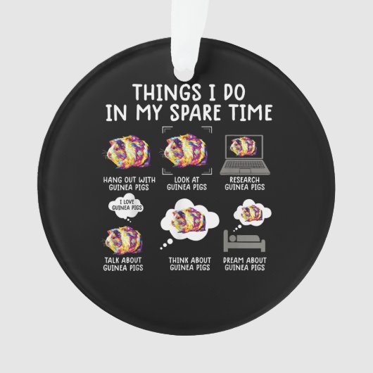 Witzige Guinea schwänzt Dinge, die ich in meiner F Ornament (Vorderseite)