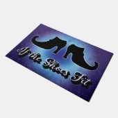 Witzige Halloween-Hexe Fußmatte (Schrägansicht)