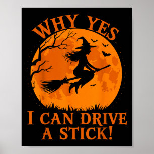 Witzige Halloween-Hexe, warum ja, ich kann einen S Poster