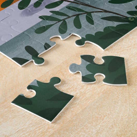 Witzige Halloween-Jack-o'-Laternen im Fenster Puzzle (Seite)