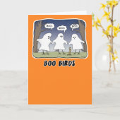 Witzige Halloween-Karte: Boo Birds Karte (Gelbe Blume)