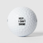 Witzige Hilfe, die ich nicht schwimmen kann Golfball (Vorderseite)