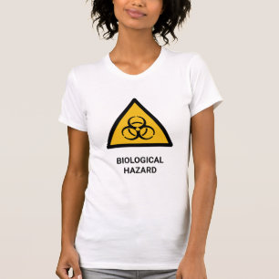 Witzige humorvolle biologische Gefahr ISO 7010 War T-Shirt