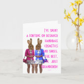 Witzige humorvolle Frauen Spaß Shopping Zitat Karte (Gelbe Blume)