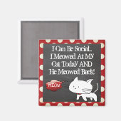 Witzige "Ich kann sozial sein" Katze Magnet (Vorderseite/Rückseite)