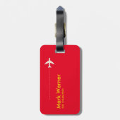 Witzige Identifikation: "Hier geht es wieder!" Gre Gepäckanhänger (Rückseite vertikal)