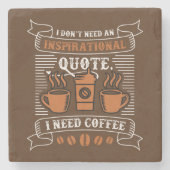 witzige inspirierende Zitat-Kunst Steinuntersetzer (Vorderseite)