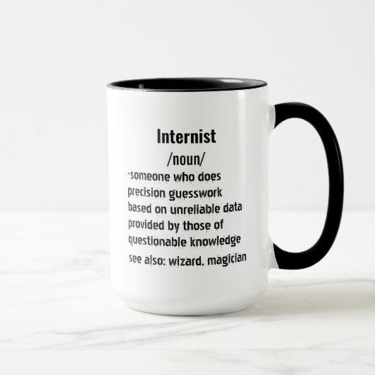 witzige Internist Definition-Geschenke für Frauen Tasse (Rechts)