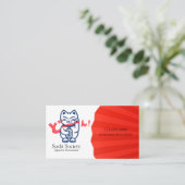 Witzige Japanerkatze Visitenkarte (Stehend Vorderseite)