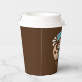 witzige Kaffeemarkt Paper Cups Pappbecher (Rechts)