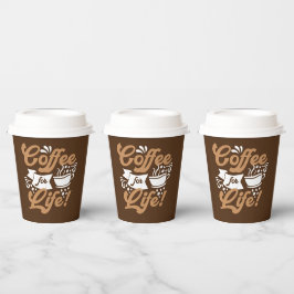 witzige Kaffeemarkt Paper Cups Pappbecher