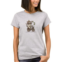 Witzige Katze auf dem Fahrrad Geld werfen