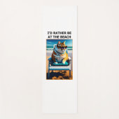 Witzige Katze, die ich lieber am Strand wäre Yogamatte (Vorderseite)