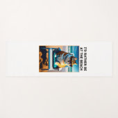 Witzige Katze, die ich lieber am Strand wäre Yogamatte (Vorderseite (Horizontal))