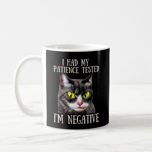 Witzige Katze, die ich meine Geduld getestet hatte Kaffeetasse (Links)