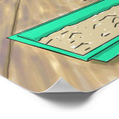 Witzige Katze im Bad 665 Poster (Ecke)