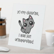 Witzige Katze in meiner Verteidigung wurde ich unb