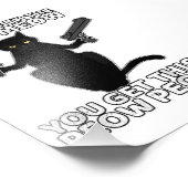 Witzige Katze mit Gewehren, die du mit der Meow-Me Fotodruck (Ecke)